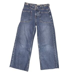 Free People x We The Free‎ Palmer Jeans Raw Hem Crop Size 25 Boho